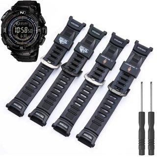 樹脂橡膠錶帶卡西歐G-ShockPRG130 PRG-130Y PRG-130 PRW1500 PRW-1500更換錶帶