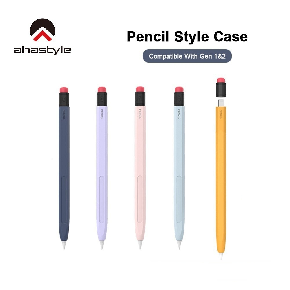 Ahastyle 鉛筆盒矽膠皮套適用於 Apple Pencil Gen 1 Gen2 Gen3(USB-C)