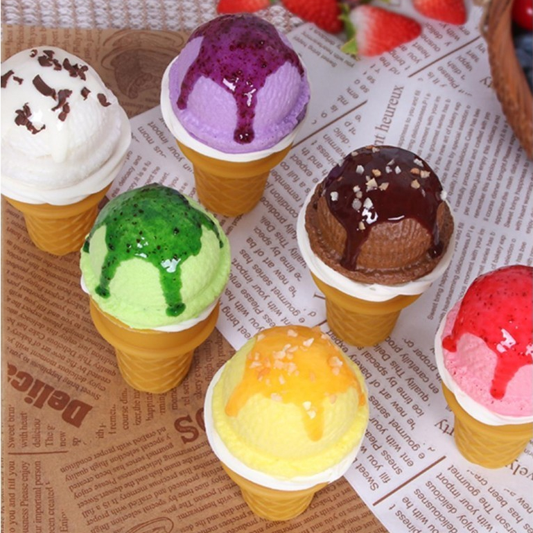 【現貨】【仿真冰淇淋模具】 冰淇淋模型 商用 擺件 聖代 廣告 展示 甜筒 仿真 道具 冰激凌模具 假雪糕