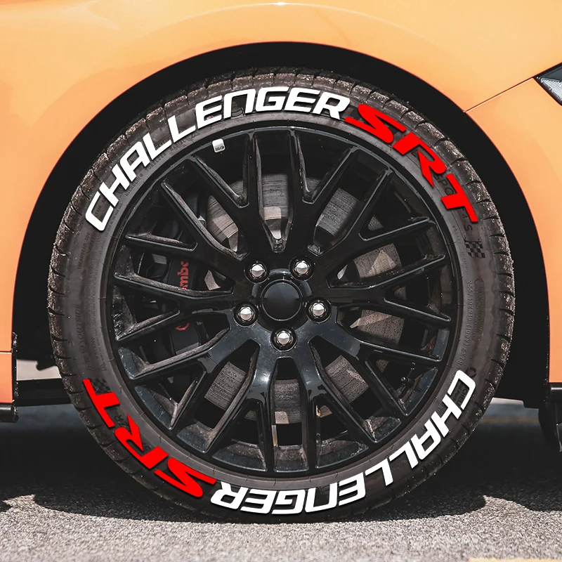 【現貨速發】SRT 輪胎貼 汽車輪胎字母貼 輪胎貼 貼紙 3D字母貼 機車輪胎貼 PVC 防水 改裝