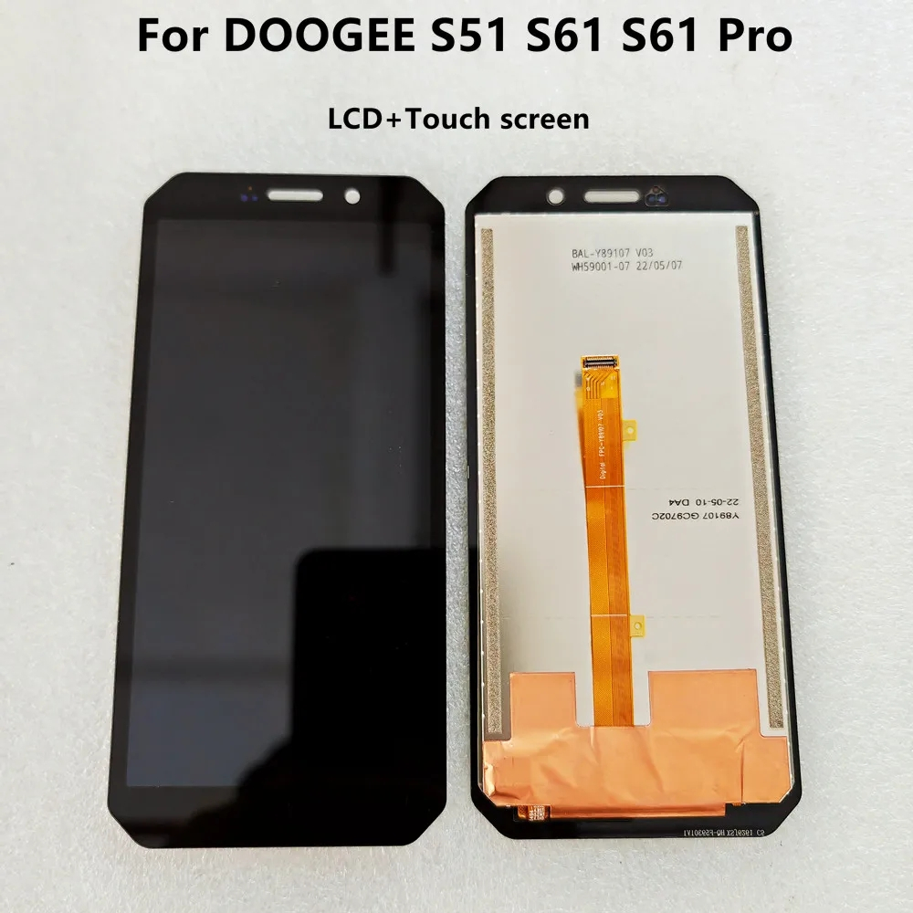 原裝 DOOGEE S51 LCD 顯示屏 + DOOGEE S61 S61 Pro LCD 顯示屏觸摸屏數字化儀