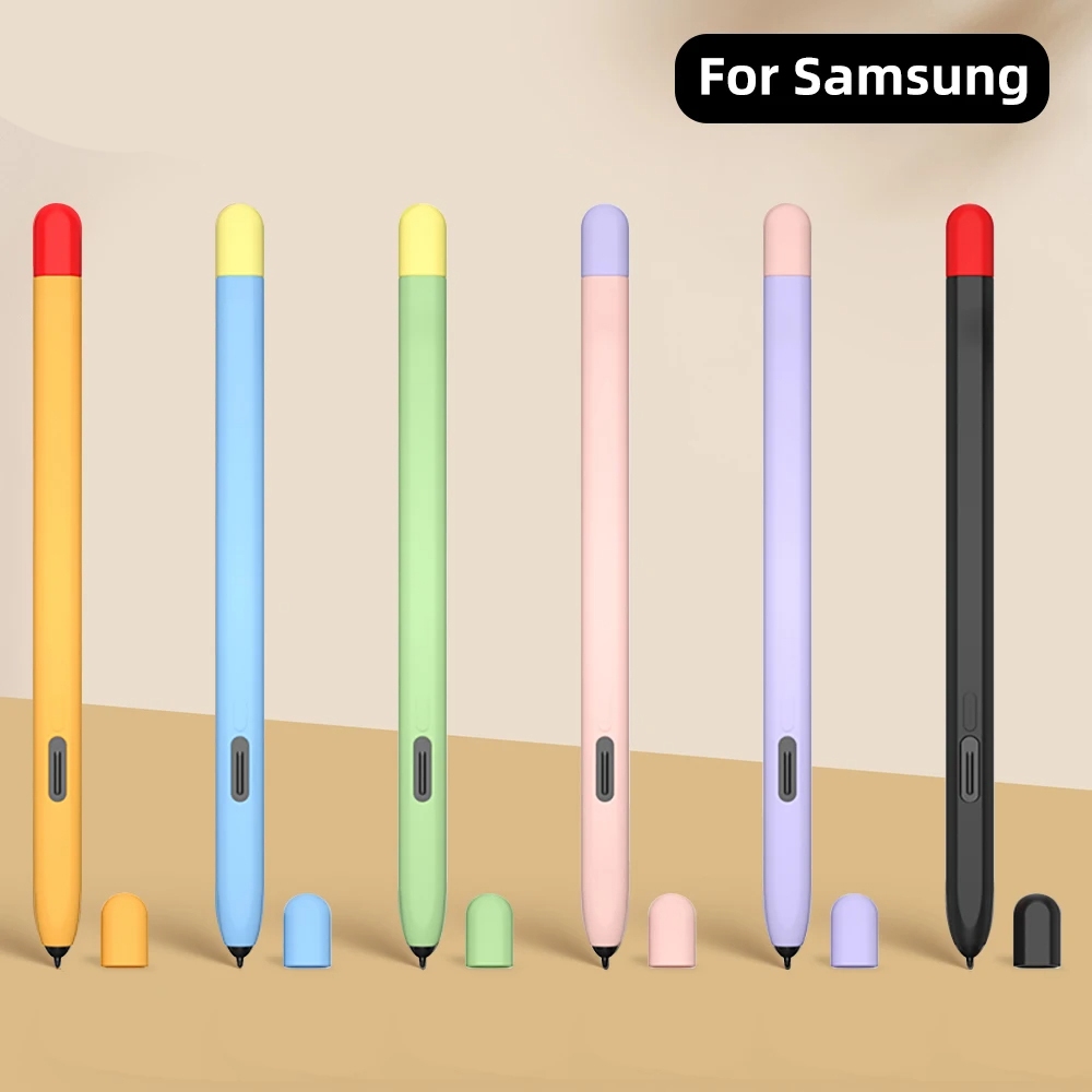 適用於三星 Samsung Tab S7 FE S8 Plus S9 Ultra S6 Lite 撞色軟硅膠筆套保護殼