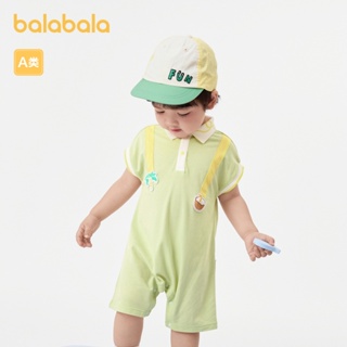 Balabala 嬰兒連體衣嬰兒衣服新生兒 Ha 衣服爬行衣服女孩 2024 新款夏季時尚