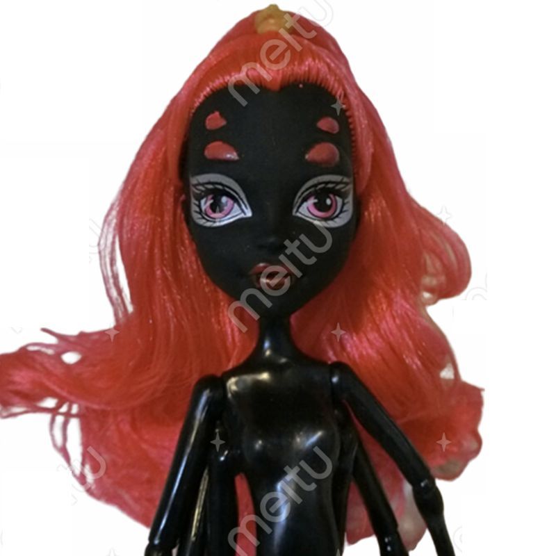 Monster High Doll Head 白色紅色頭髮女性女人免費送貨物品兒童玩具迷你娃娃最適合女孩