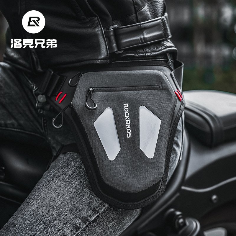 Rockbros 摩托車腰包可調節斜挎包背包騎行分層儲物腿包男士女士摩托車騎行裝備