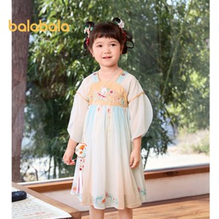 巴拉巴拉女童連衣裙寶寶兒童連衣裙2024新款夏季兒童潮