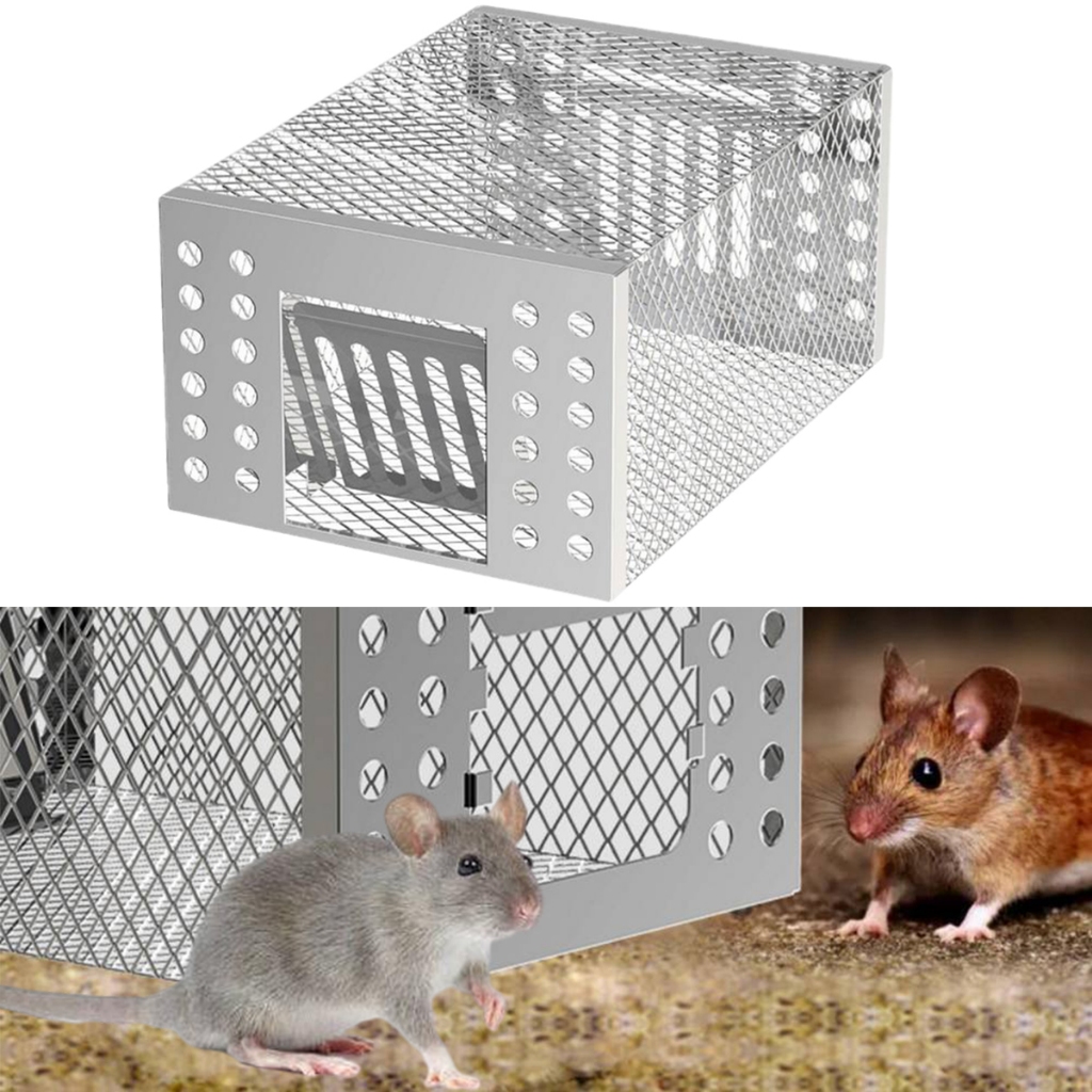 2024新款多抓囓齒動物捕鼠器籠害蟲防治效率捕鼠器自動連續循環家用花園捕鼠神器安全無害