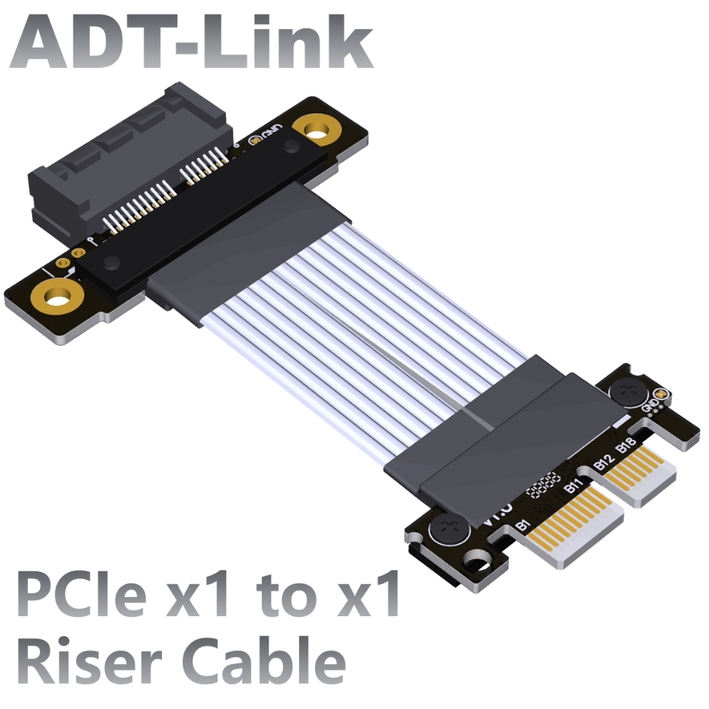 [訂製]ADT-Link PCIE 4.0 x1延長線 避免顯卡干涉網卡聲卡USB 工廠直銷