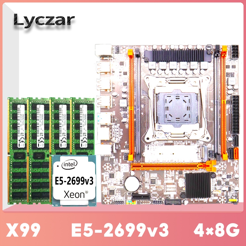 X99 Lyczar 套件主板(X99)+CPU(E5-2699v3)+內存(4x8G DDR4 2133 REG)