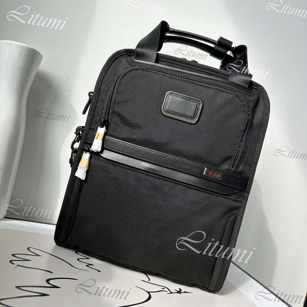 TUMI/Alpha 3男士斜挎手提包商務休閒素色可擴展托特包出差單肩斜背包公文包02203117D3