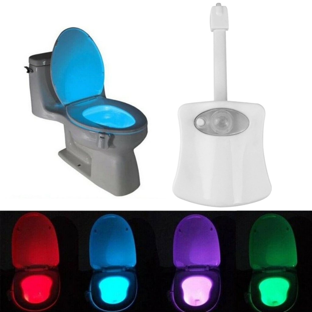 2024 新款運動傳感器 LED 背光馬桶投影燈創意馬桶迷你小夜燈馬桶座傳感器照明智能顏色防水浴室