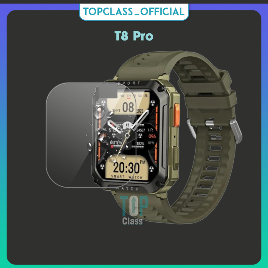 適用於 LEMFO T8 Pro 智能手錶的 2 件套鋼化玻璃屏幕保護膜