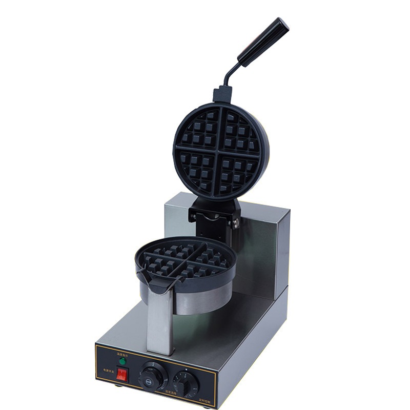 全自動商用旋轉華夫爐翻轉鬆餅機電熱款華夫格仔餅機咖啡奶茶甜點店商用設備格子餅鬆餅機