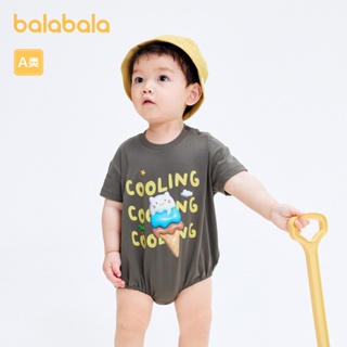 Balabala 嬰兒衣服新生男孩家庭連體衣女孩 Ha 衣服爬行套裝 2024 新款夏季衣服