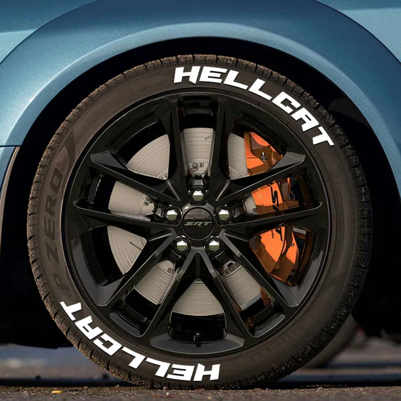 【現貨速發】HELLCAT 汽車輪胎字母貼 汽車輪胎貼 輪胎貼 機車貼紙 機車輪胎貼 個性貼紙 汽車改裝 3D立體裝飾