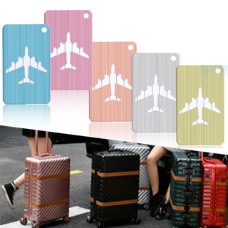 2024鋁合金行李牌登機七彩時尚金屬飛機登機外接旅行識別卡套旅行配件