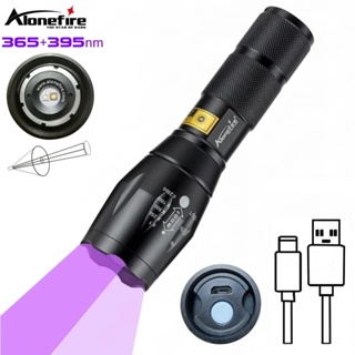 Alonefire G700 變焦紫外線手電筒 365/395nm Led USB 充電隱形墨水標記貓狗尿液癬礦石錢熒光