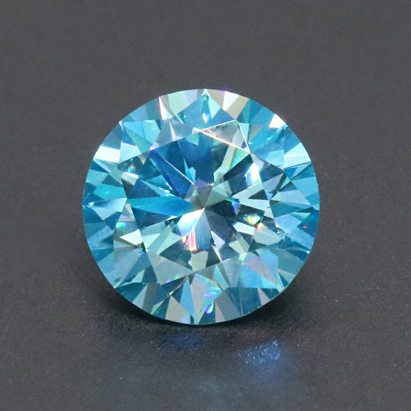 Gra 認證散裝莫桑石寶石通行證鑽石咬合器 1 克拉 2 克拉水藍色莫桑石用於珠寶製作