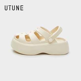 UTUNE羅馬女涼鞋5.5cm厚底休閒透氣防滑軟EVA平底鞋