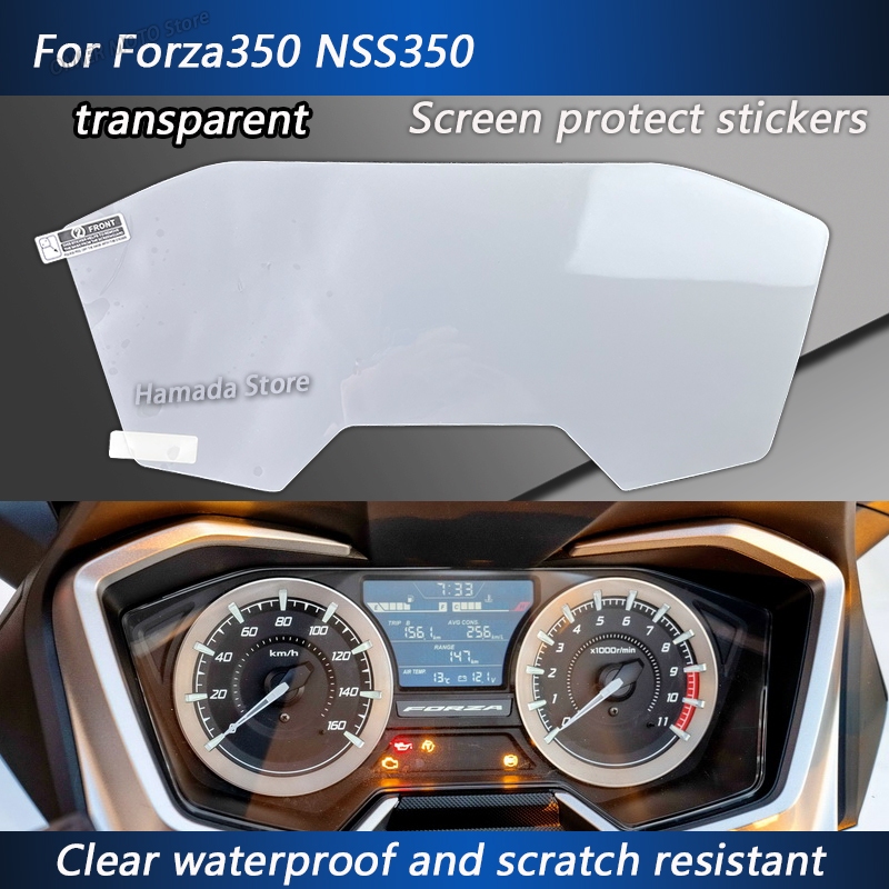 適用於 HONDA FORZA 350 Forza350 透明 TPU 透明摩托車屏幕保護貼紙貼花防水防刮花