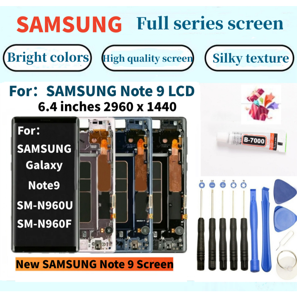 全新Samsung螢幕 適用於 SAMSUNG Note 9 LCD Samsung Galaxy SM-N960F/D