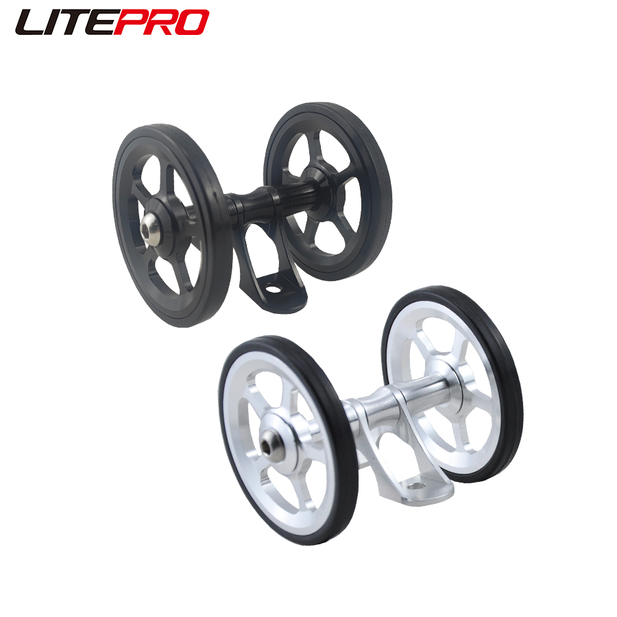 Litepro 16 英寸折疊自行車擋泥板易輪 CNC 鋁合金大推輪擋泥板齒輪雙輪適用於 Brompton