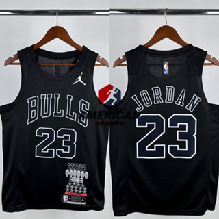 男式 NBA 芝加哥公牛隊邁克爾黑色榮譽籃球運動員球衣