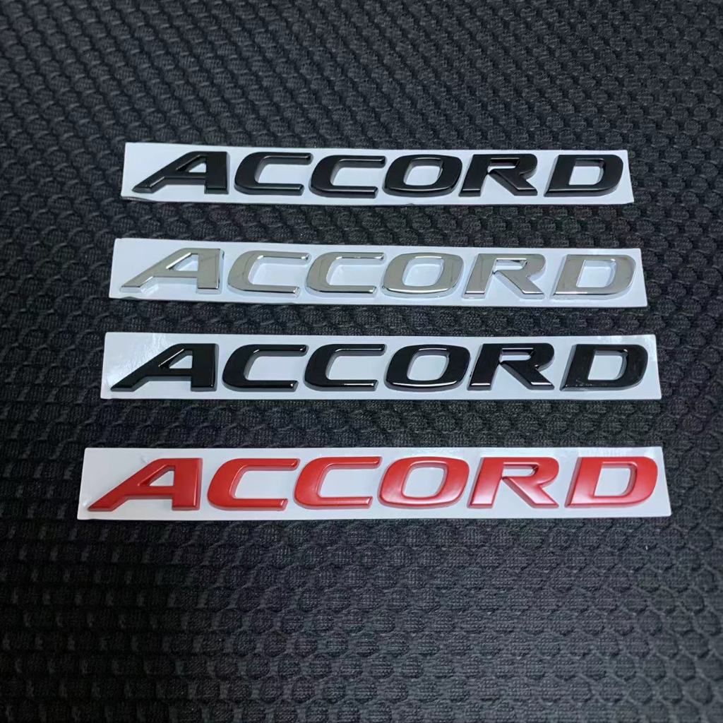 HONDA 全新 3D 金屬 ACCORD 字母標誌汽車汽車後備箱標誌徽章貼紙貼花適用於本田 ACCORD