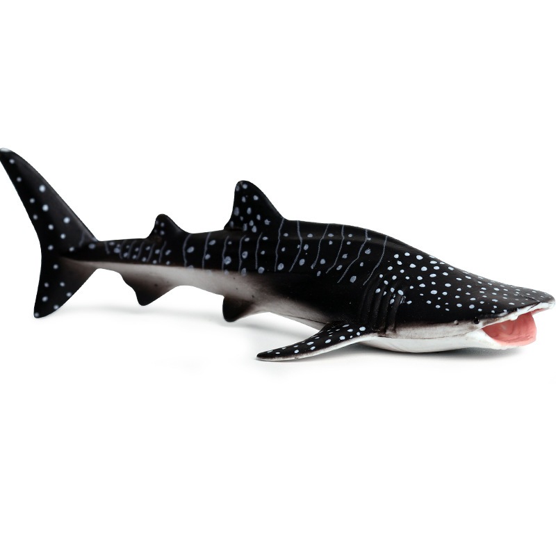 兒童實體仿真海洋生物模型玩具鯨鯊大白鯊海洋動物擺件公仔