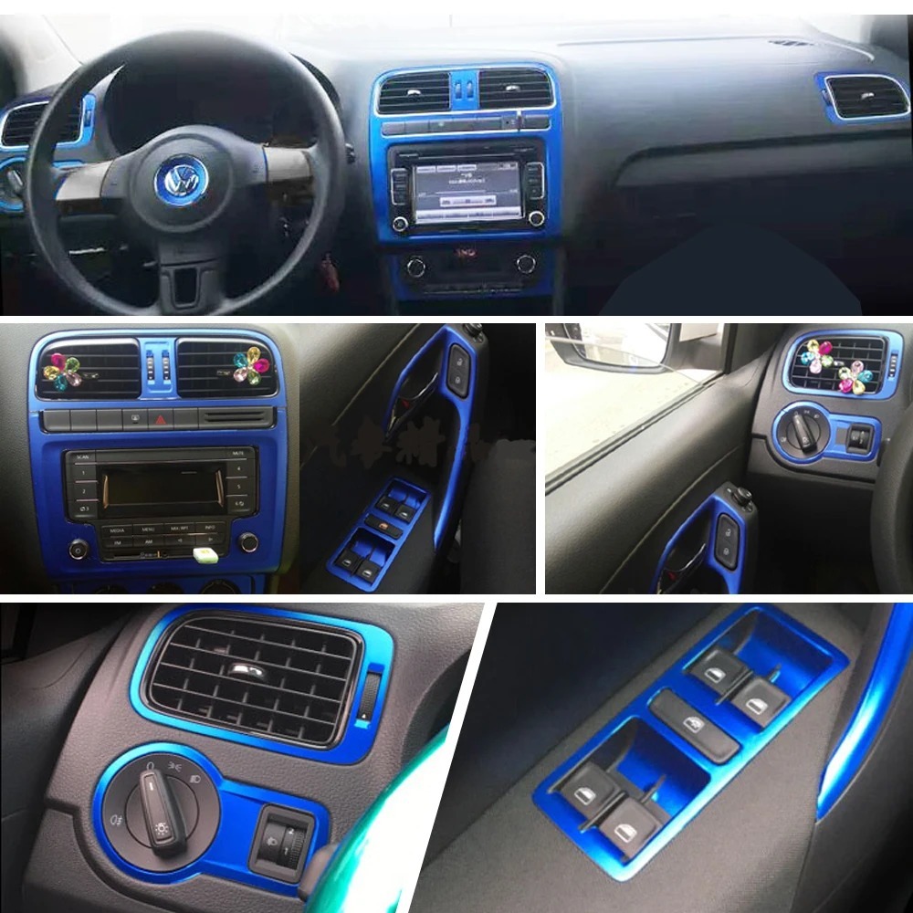 適用於2011-2018款福斯波羅MK5內飾貼膜Volkswagen VW POLO MK5中控檔