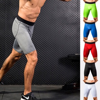 男士PRO緊身短褲 運動訓練健身跑步網孔拼接速幹彈力短褲