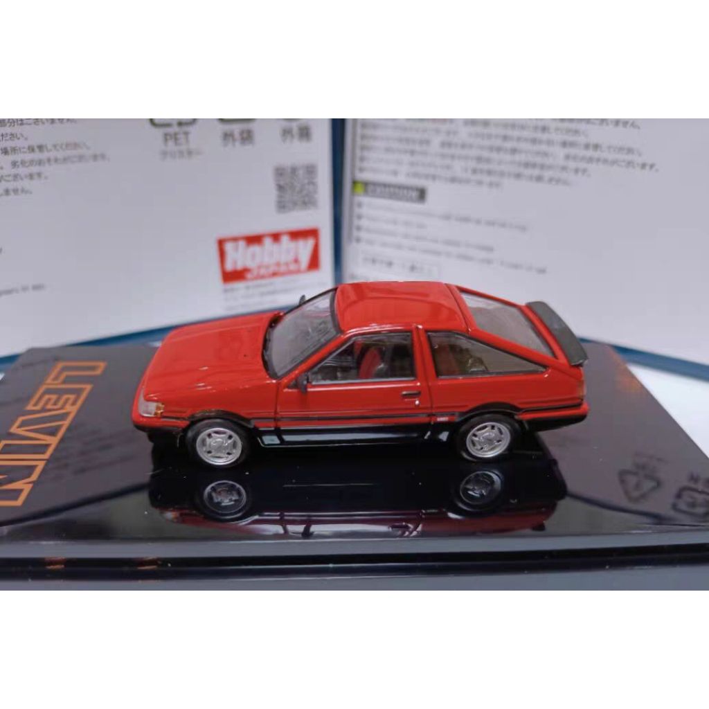 Hobby Japan 1 64 豐田三門跑車模型 Corolla AE86 GT Apex 紅色