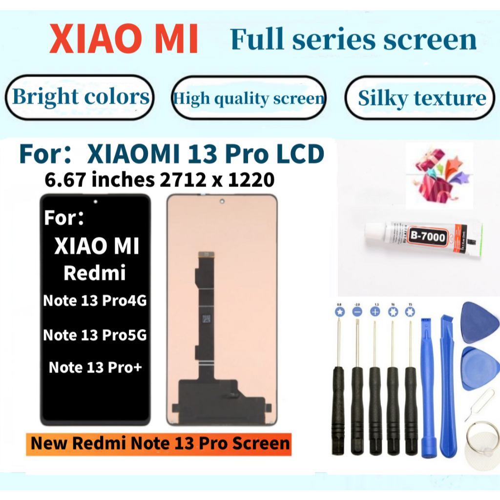 全新Redmi螢幕 適用於 Xiaomi Redmi Note 13 Pro 4G 5G note 13pro+ 5g