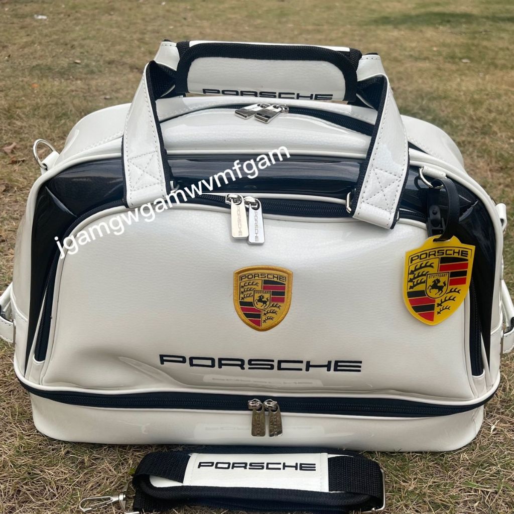 適用於 Porsche 新款保時捷 高爾夫包 收納包 水晶料雙層衣物包獨立鞋包輕便袋包旅行包