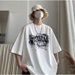 男士instagram夏季短袖t恤潮流美式街頭寬鬆百搭半袖韓版潮t恤衣服