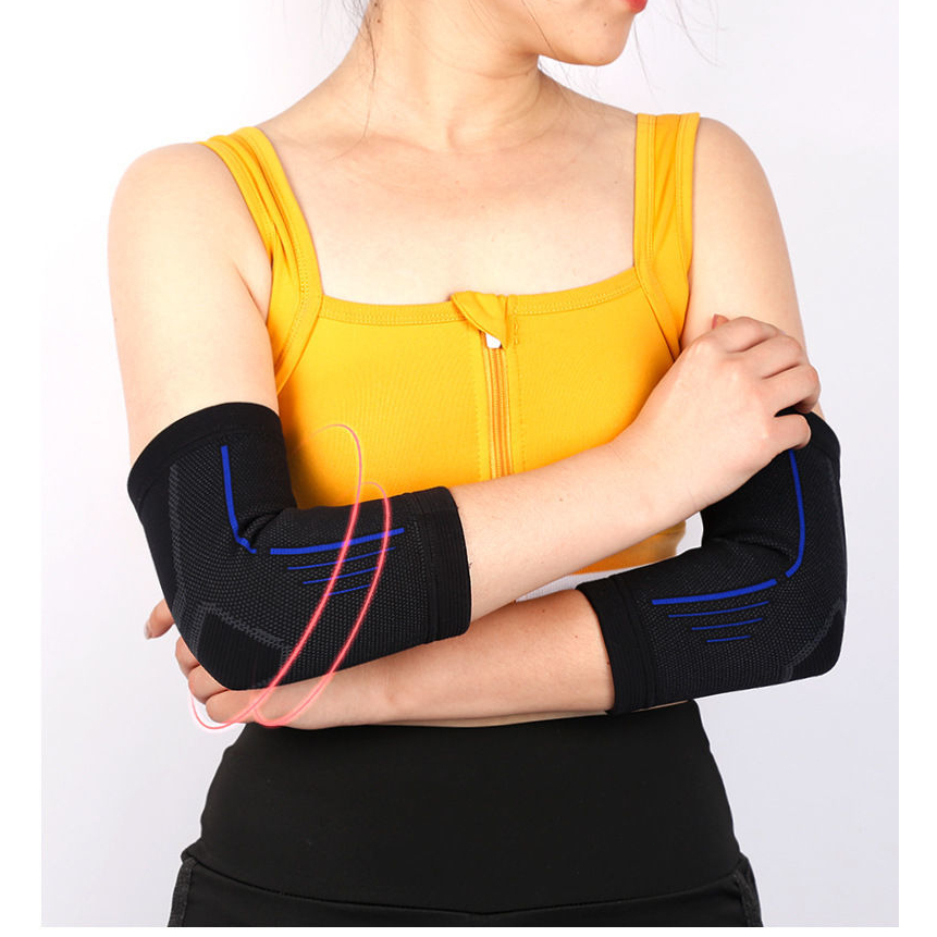 男女運動護臂網球肘關節羽毛球護具籃球手臂繃帶護肘加壓健身手臂