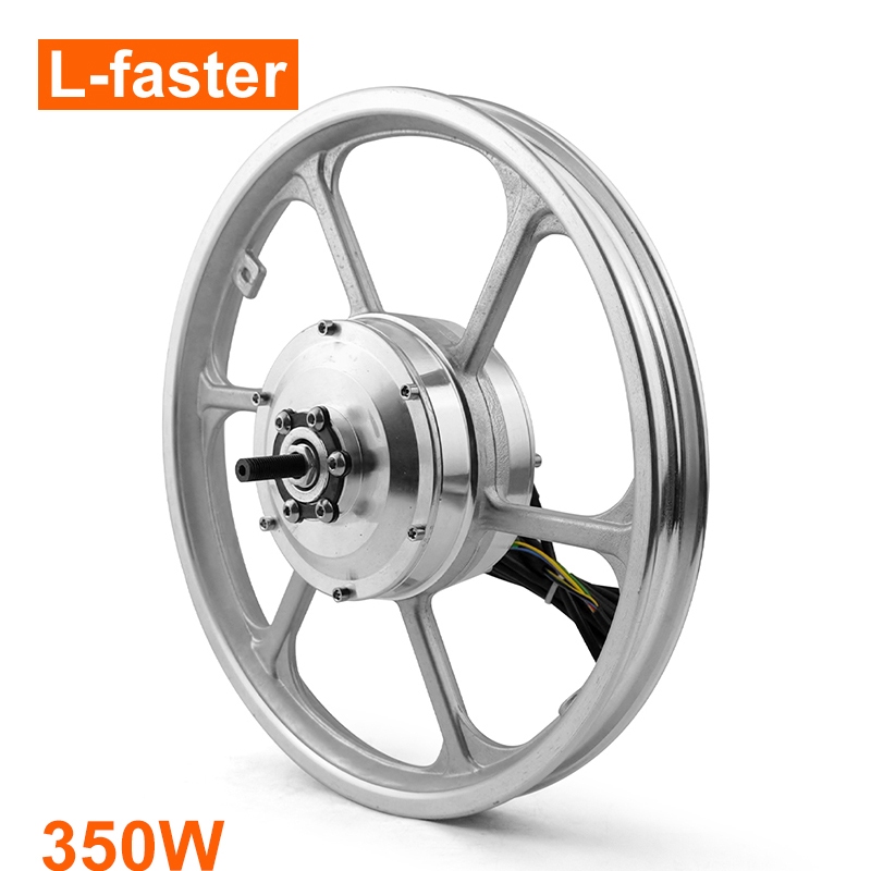 L-faster 350W 16 英寸電動滑板車迷你自行車前驅動霍爾傳感器鋁圈輪轂電機輪