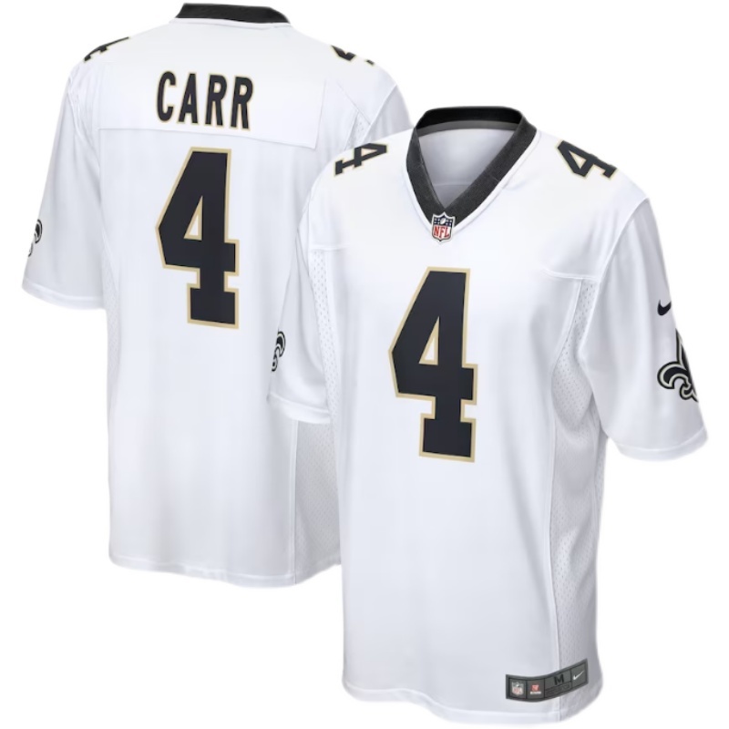 時髦NFL新奧爾良聖徒New Orleans Saints橄欖球服4號Derek Carr刺繡球衣男