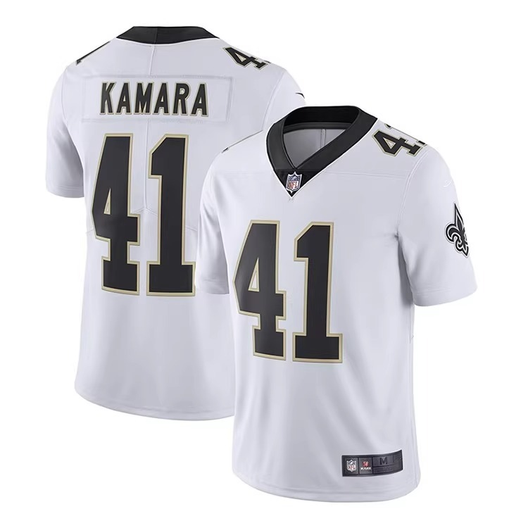 透氣NFL新奧爾良聖徒New Orleans Saints橄欖球服41#Alvin Kamara戶外球衣