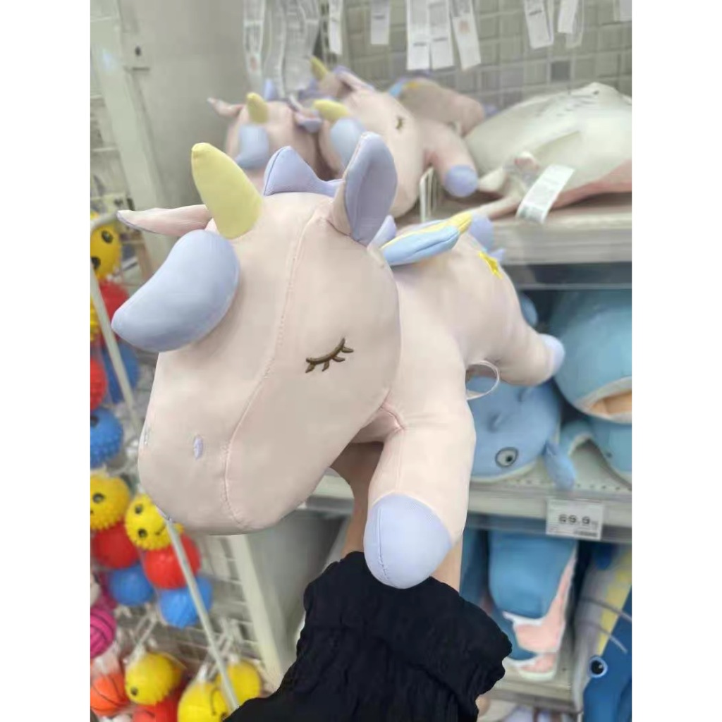 日本NITORI接觸冷感 獨角獸抱枕 涼感兒童側睡抱枕 兒童玩偶 毛絨玩具