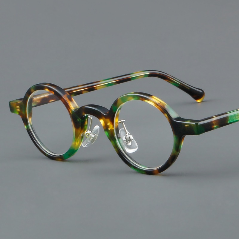2023 時尚小圓框眼鏡框男士女士復古醋酸纖維光學眼鏡框 98650