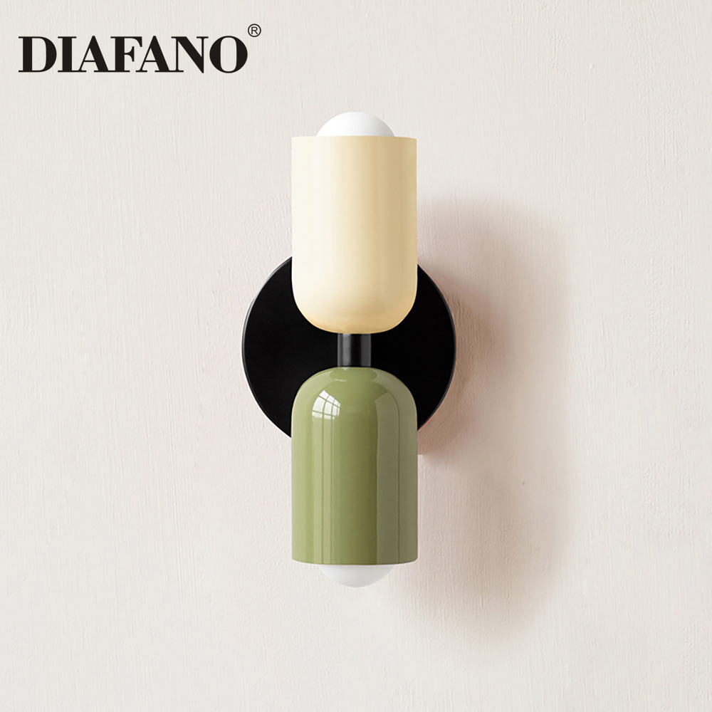 【DIAFANO】奶油壁燈中古風創意現代簡約vintage彩色新款雙頭北歐臥室床頭燈