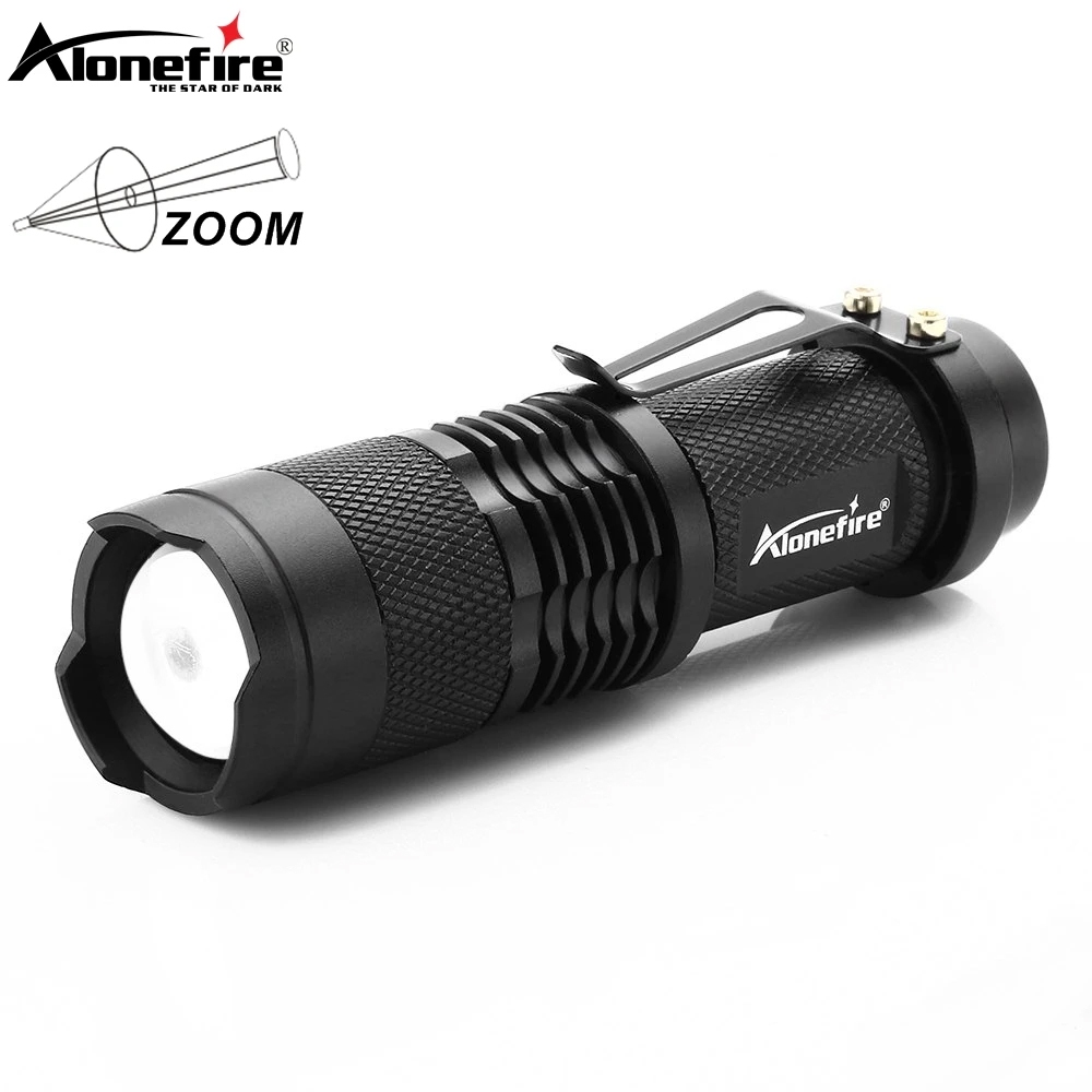 Alonefire SK68 迷你手電筒 2000lm Q5 LED 鋁變焦手電筒防水野營旅行燈