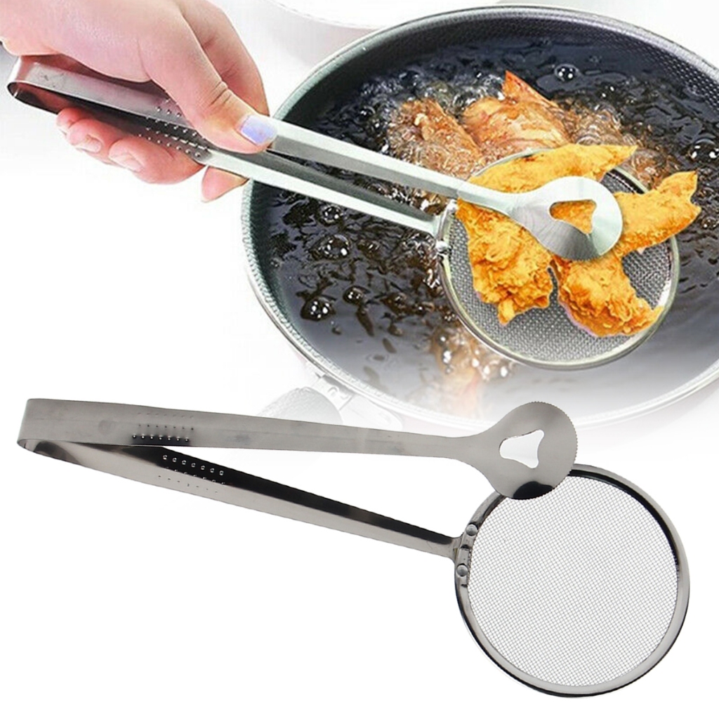 2024 全新 1 件裝勺子油勺油炸食品勺豆腐粉篩過濾器食品油夾廚房工具