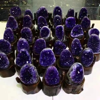 天然巴西紫水晶晶簇擺件晶洞片原礦標本消磁石紫晶洞招財聚寶盆..............