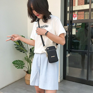 韓版時尚手機包包女版零錢包尼龍材質單肩斜背包