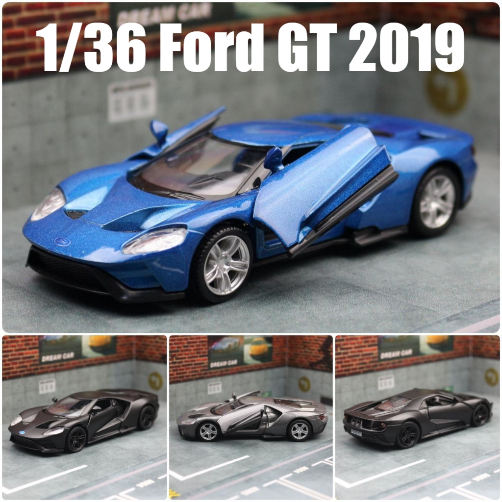 裕豐RMZ CiTY 1:36 Ford GT 2019 回力玩具車 兩開門 授權合金仿真汽車模型 蛋糕模型裝飾品擺件禮