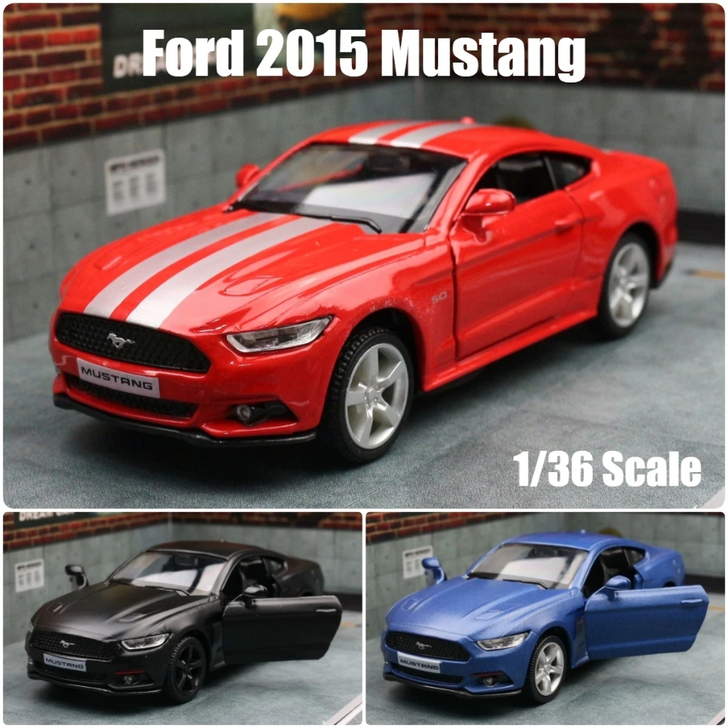 裕豐RMZ CiTY 1:36 Ford Mustang GT 2015 回力玩具車 兩開門 授權合金仿真汽車模型 蛋糕
