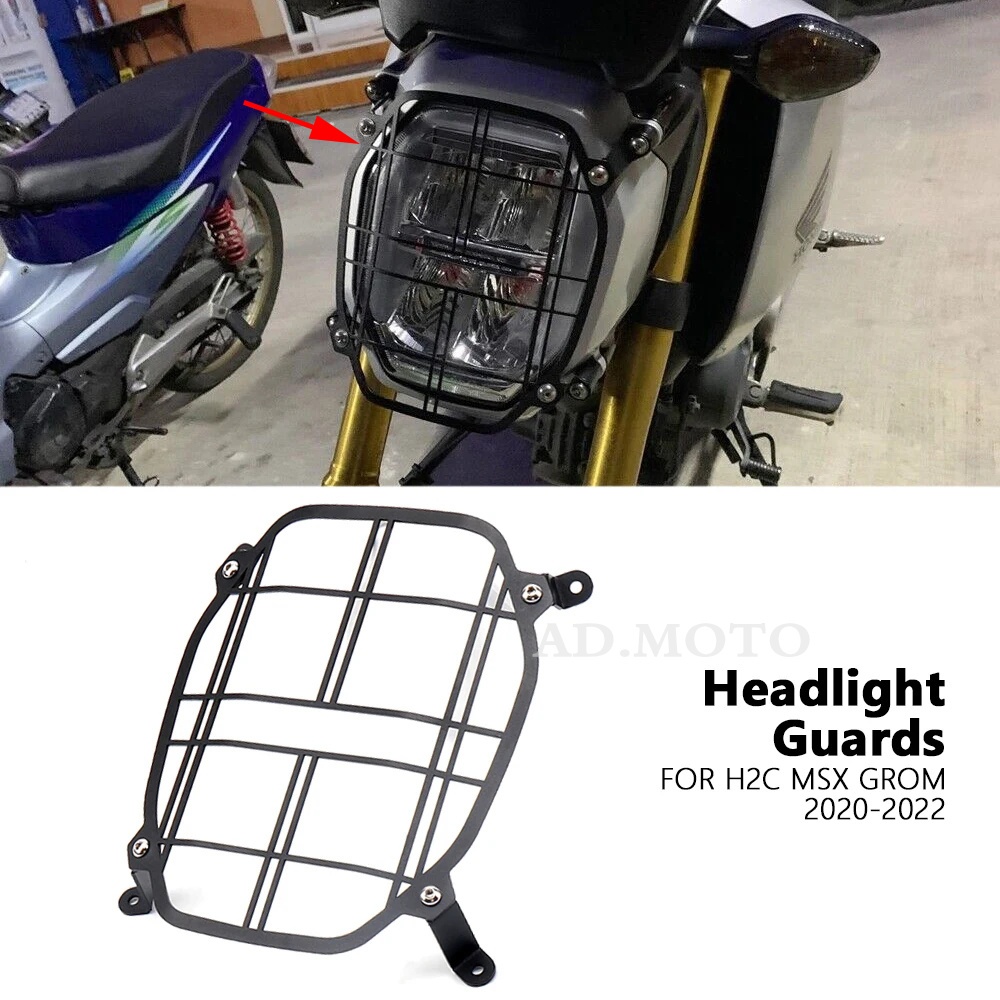 適用於 Honda H2C Msx Grom 2020 2021 2022 大燈保護罩 前照燈保護器 大燈保護網 大燈罩