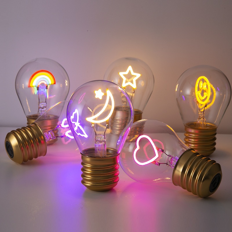 -愛迪生燈泡創意LED充電燈泡彩色趣味裝飾時尚氛圍DIY大氣高端彩色